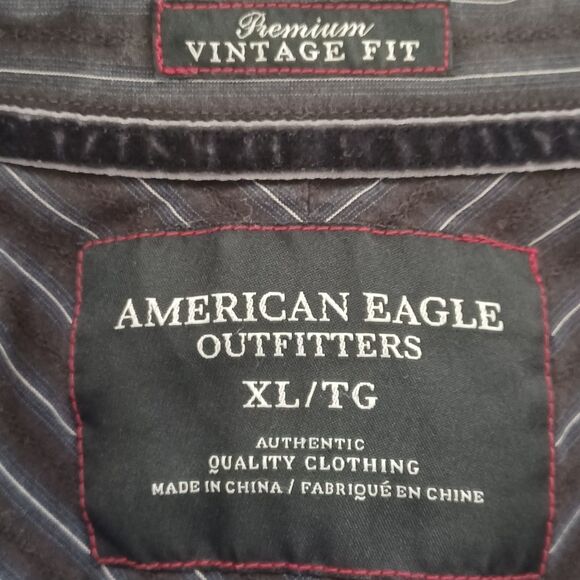 American Eagle Outfitters Shirt Men’s XL Premium‎ Vintage Fit Button-Up Classic - Picture 6 of 8